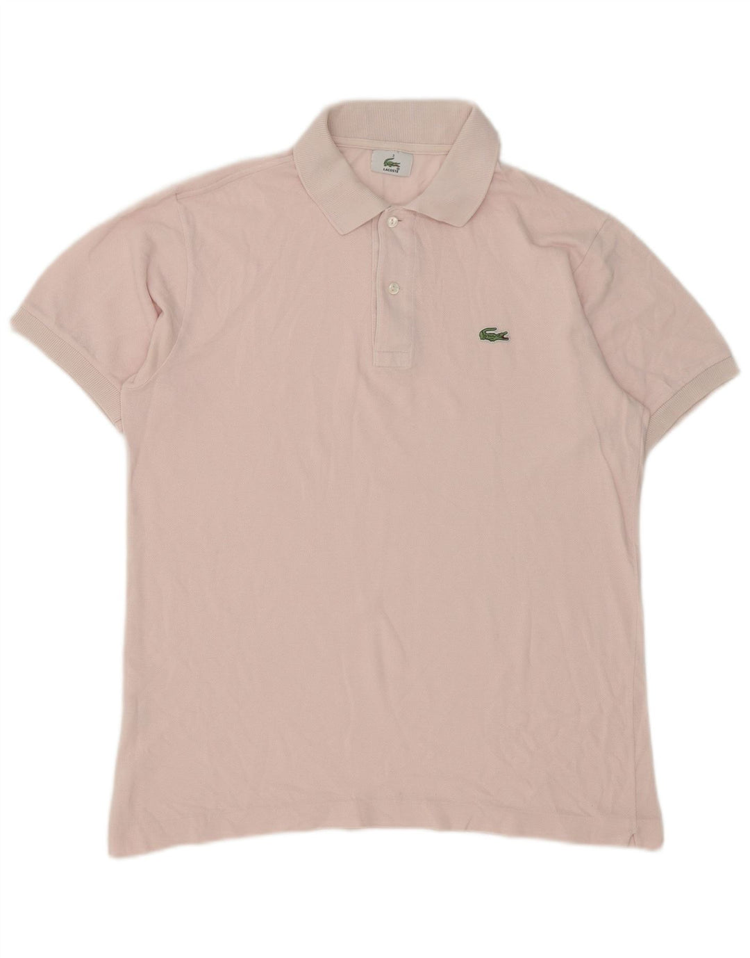 Camisa polo masculina Lacoste tamanho 3 pequeno algodão rosa