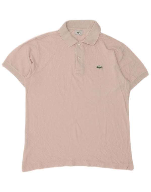 Camisa polo masculina Lacoste tamanho 3 pequeno algodão rosa