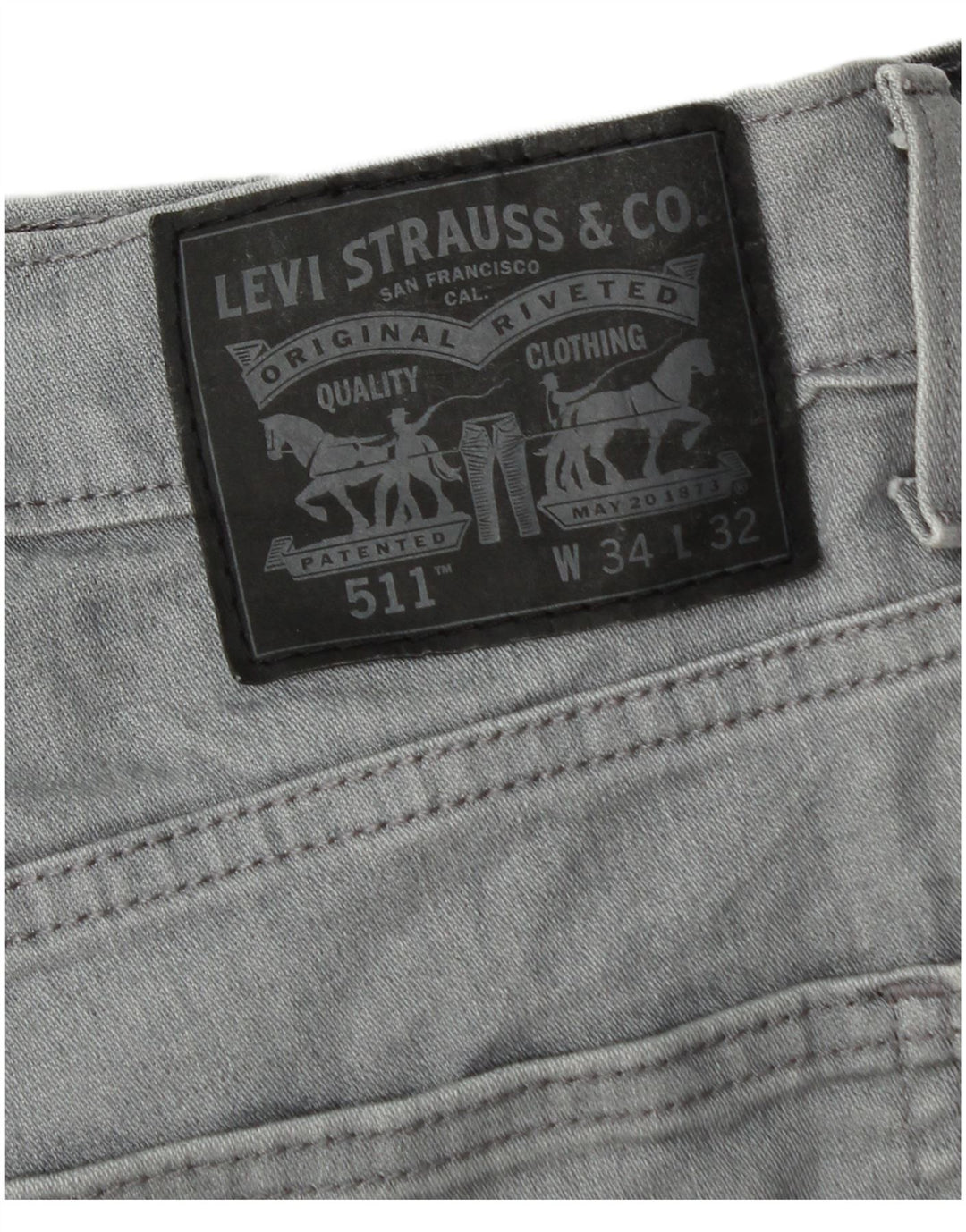 Calça Jeans Levis 511 Slim Masculina W34 L32 Cinza Algodão