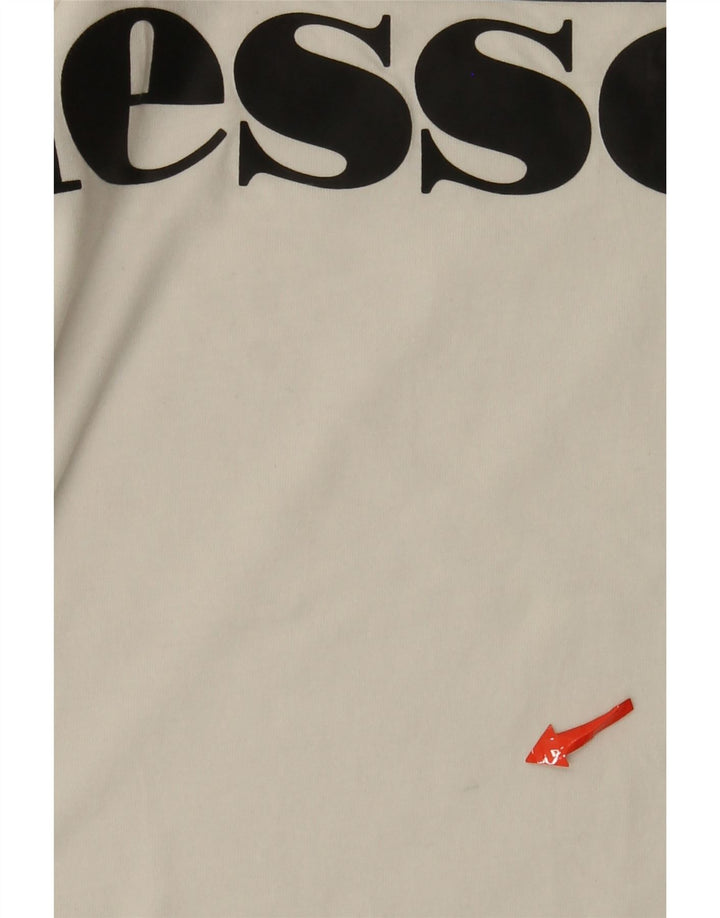 Camiseta masculina Ellesse com estampa gráfica grande de algodão off white