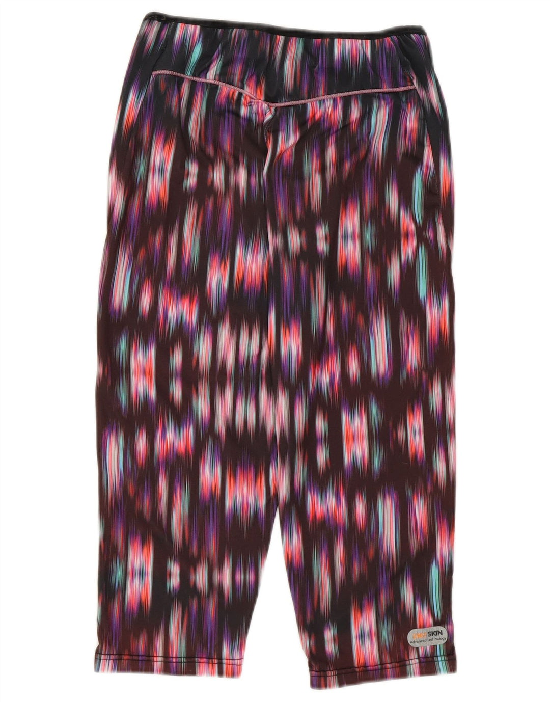 Arena Mulheres Abstrato Padrão Capri Leggings UK 10 Pequeno Multicolorido