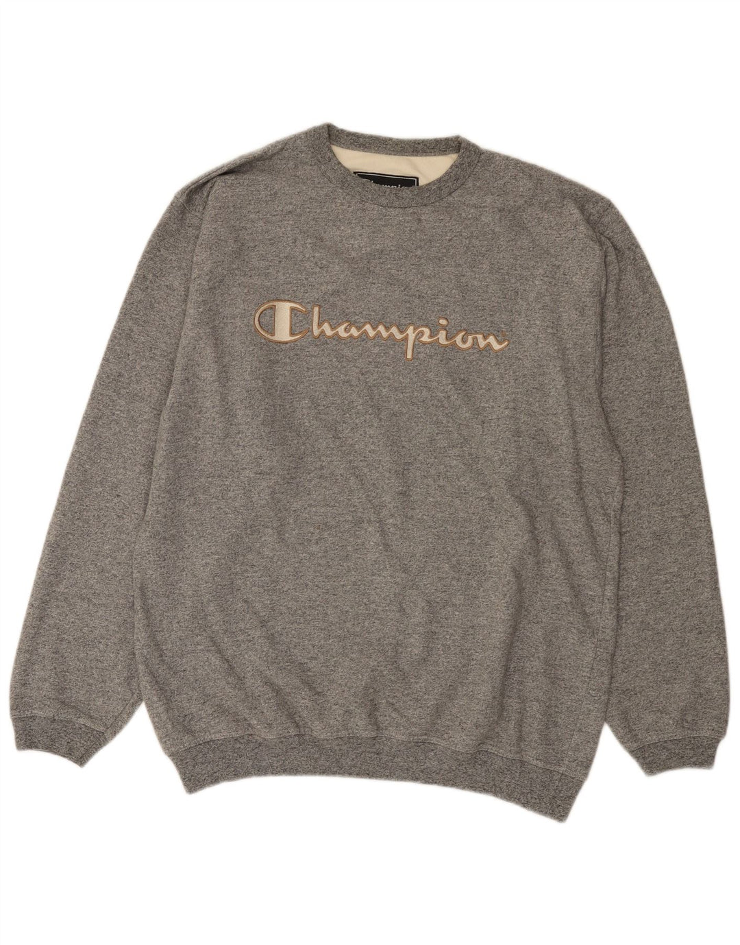 Champion moletom gráfico masculino jumper grande algodão manchado cinza