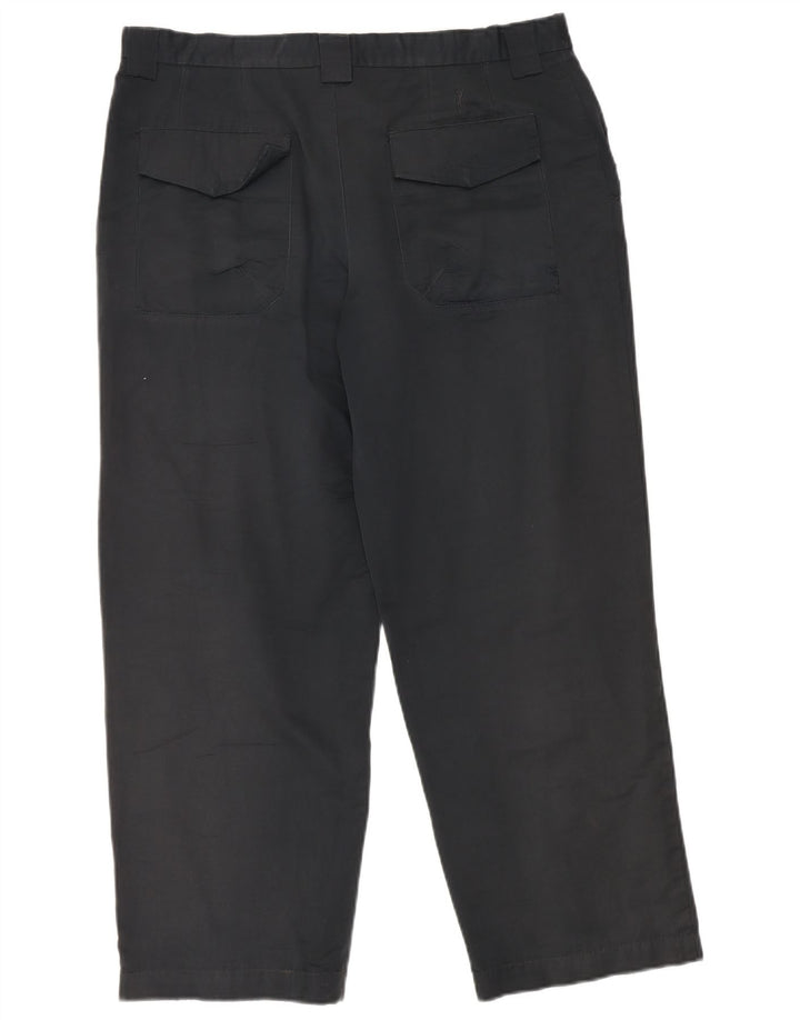 Calça chino reta masculina Marks & Spencer Blue Harbor W36 L29 marinho
