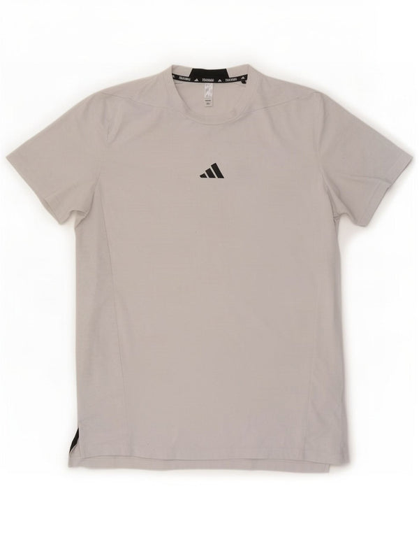 Camiseta masculina Adidas Top grande poliéster cinza
