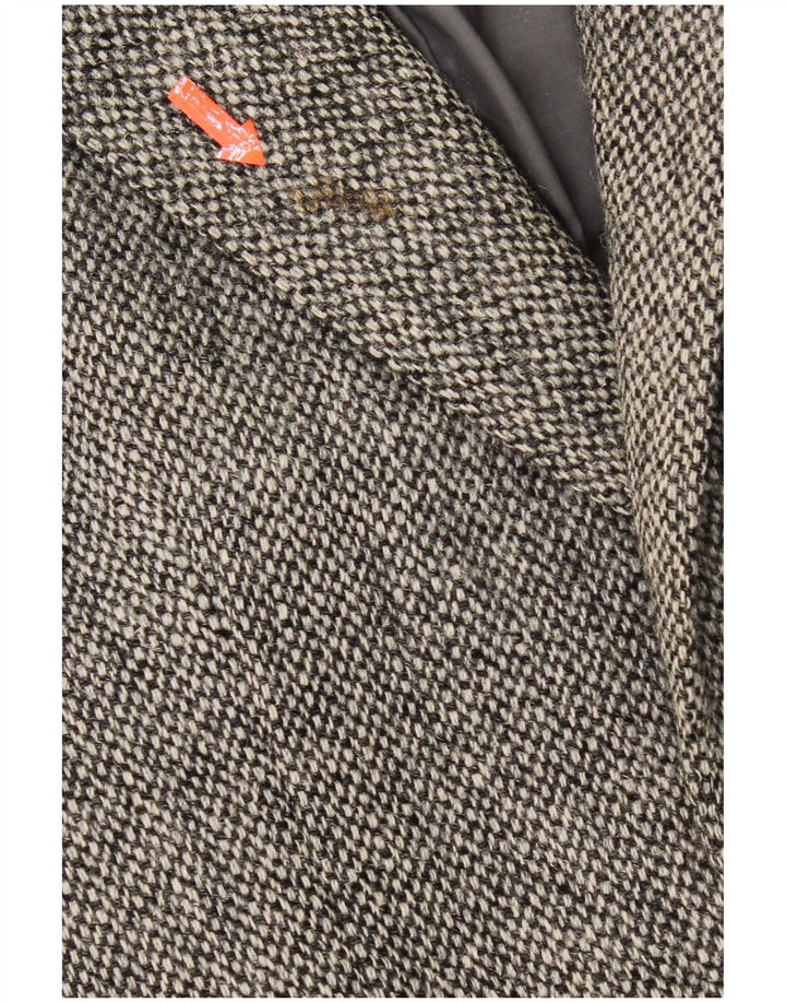 Jaqueta Centaur masculina Harris Tweed Blazer Reino Unido 38 espinha de peixe cinza médio