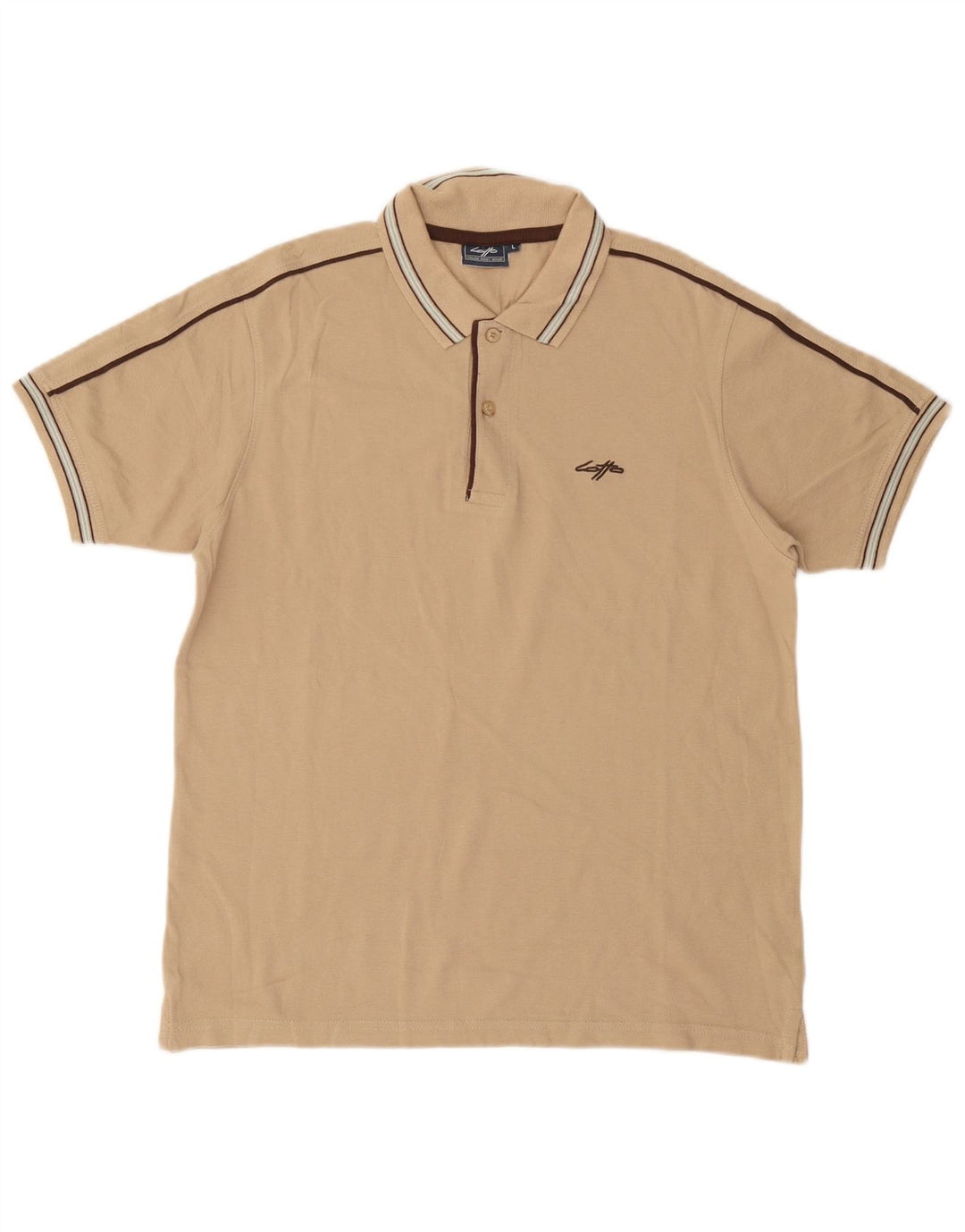 Camisa polo masculina Lotto grande algodão bege