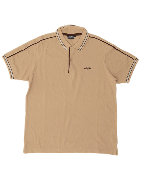 Camisa polo masculina Lotto grande algodão bege