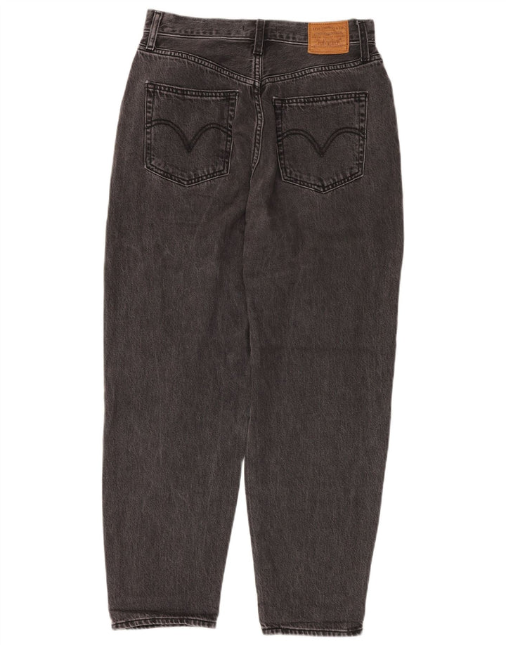 Calça jeans feminina de cintura alta com ajuste solto LEVI'S W29 L27 algodão cinza