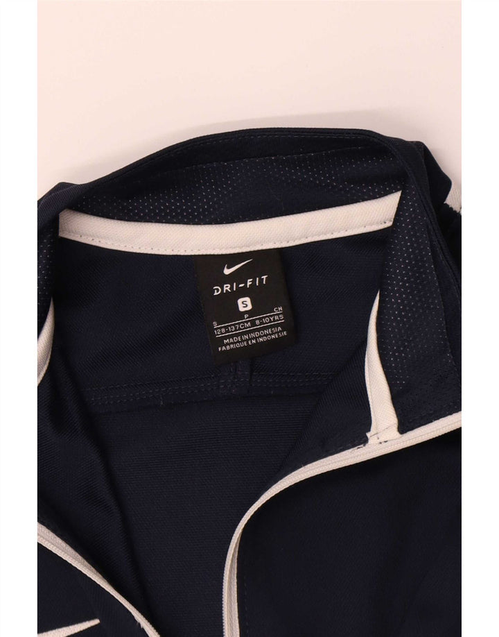 Jaqueta Nike Boys Dri Fit Tracksuit 8-9 anos pequena azul marinho