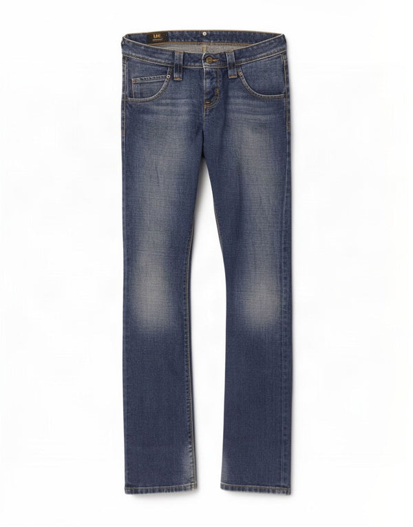 Lee Womens Maddox Bootcut Jeans W28 L35 Azul Algodão