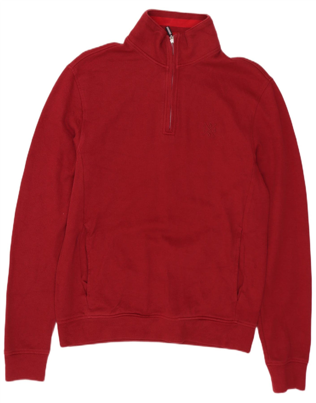 Moletom masculino BLUE HARBOR com zíper e gola em algodão vermelho pequeno