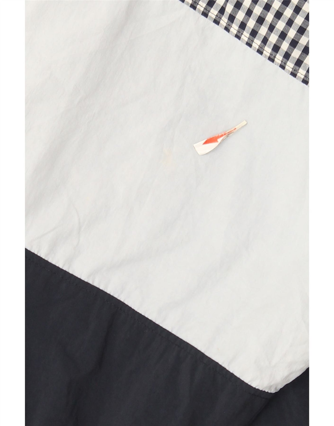 Jaqueta de chuva masculina Lyle & Scott UK 46 3XL azul marinho colorblock nylon