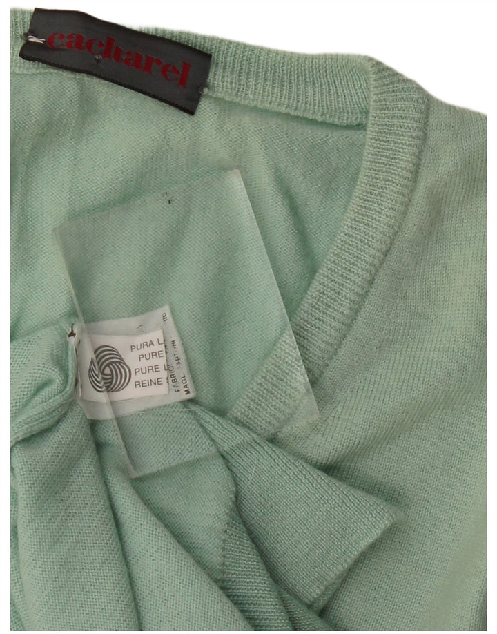 Cacharel Mens Colete Regata Grande Lã Virgem Verde