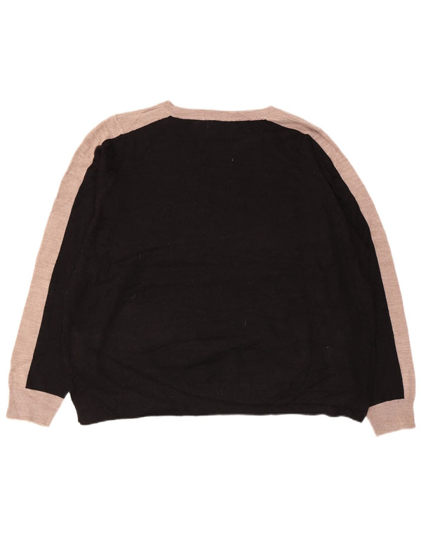 Suéter feminino MARKS & SPENCER com gola canoa UK 20 2XL preto