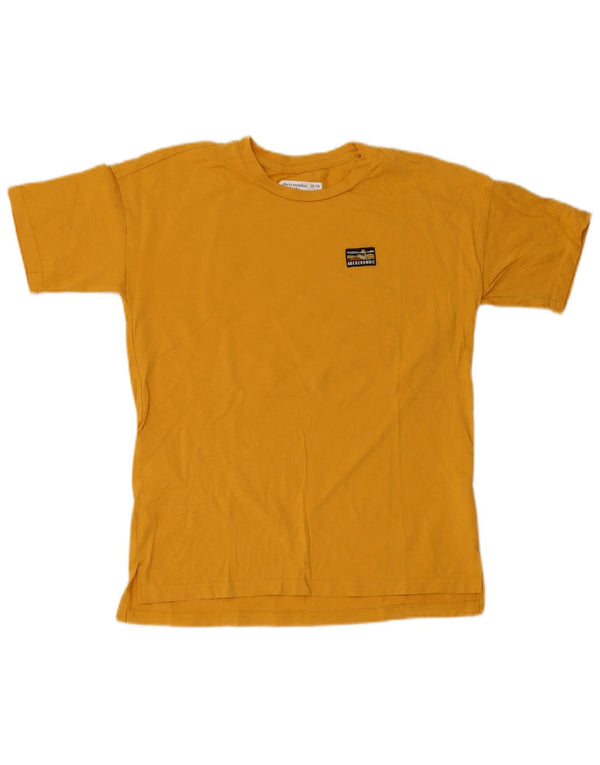 Camiseta gráfica Abercrombie & Fitch Boys 13-14 anos algodão amarelo