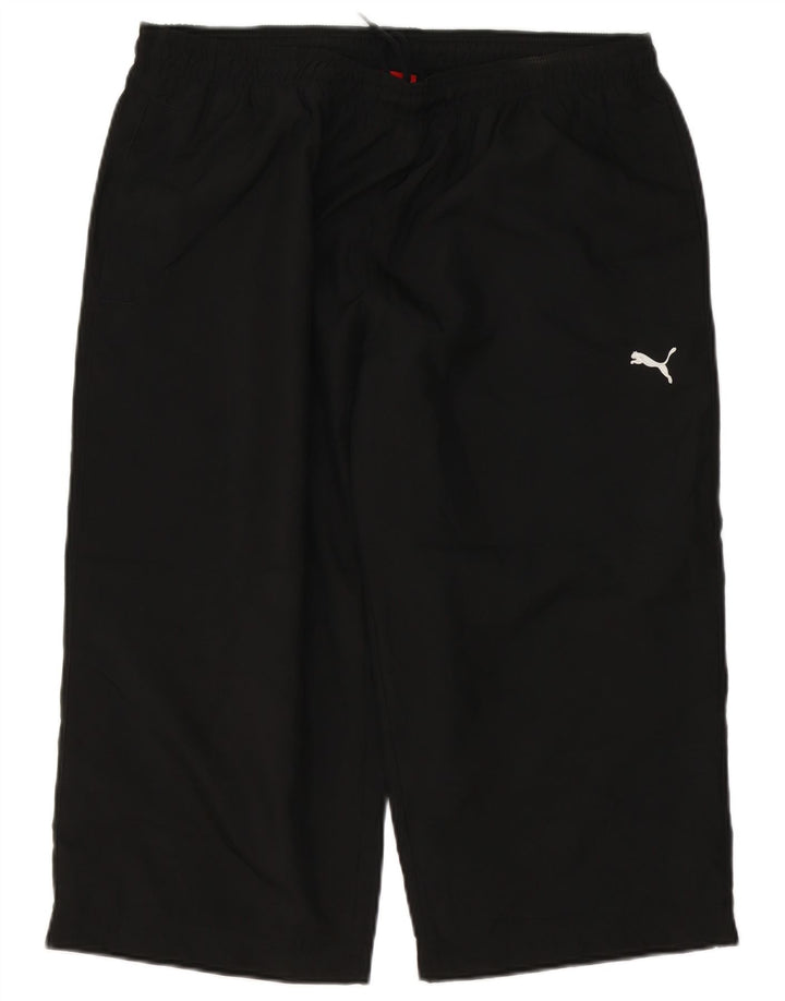 Calça de treino PUMA masculina Capri grande poliéster preto