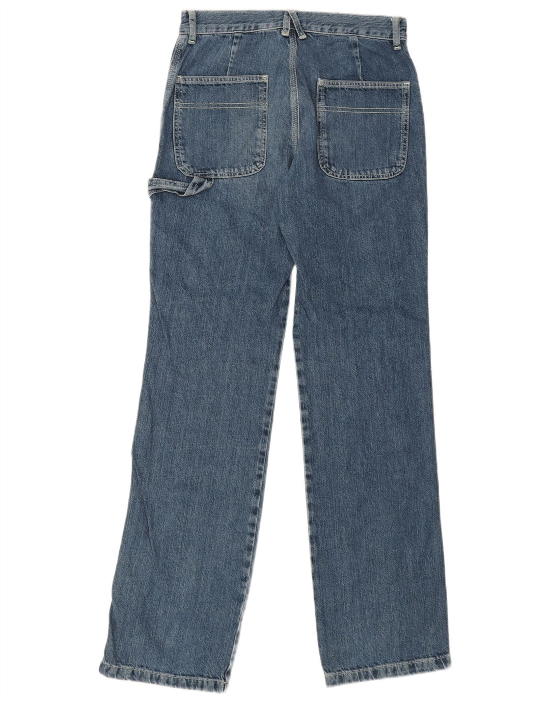 Zara Carpenter Straight Jeans Feminino EU 38 Pequeno W28 L34 Azul
