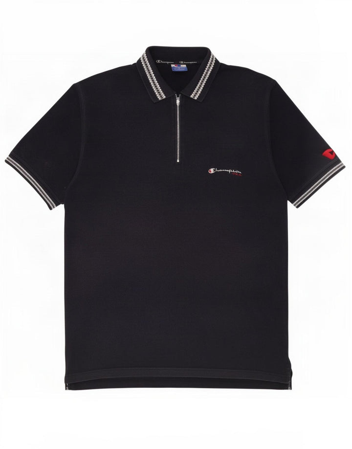 Camisa polo masculina Champion grande preta
