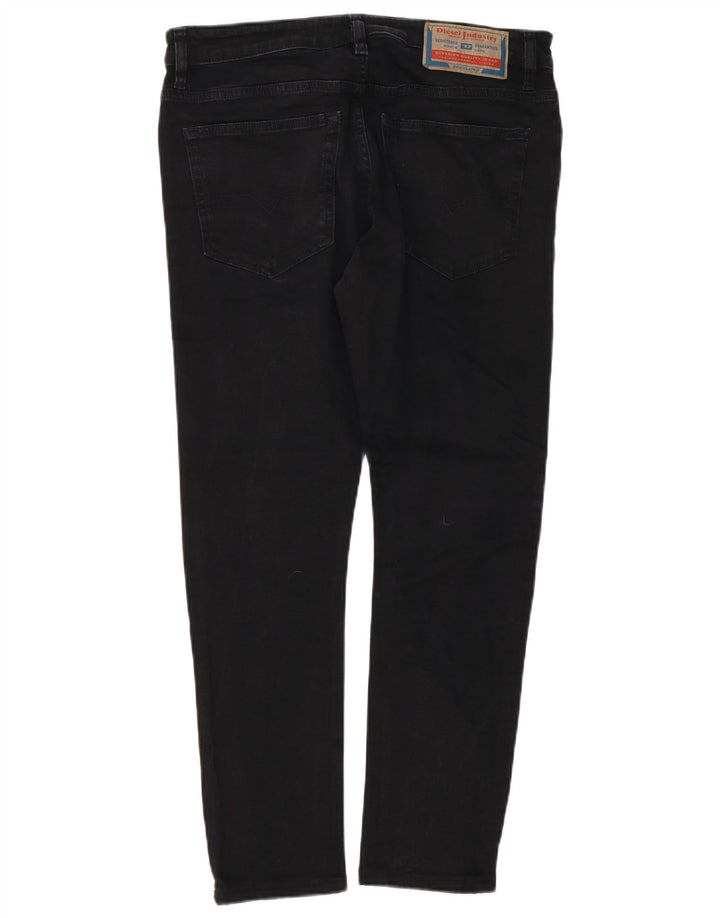 Diesel Mens Jeans Slim W31 L29 Algodão Preto