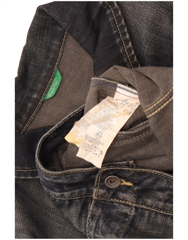 Jaqueta jeans feminina Benetton UK 12 médio azul marinho