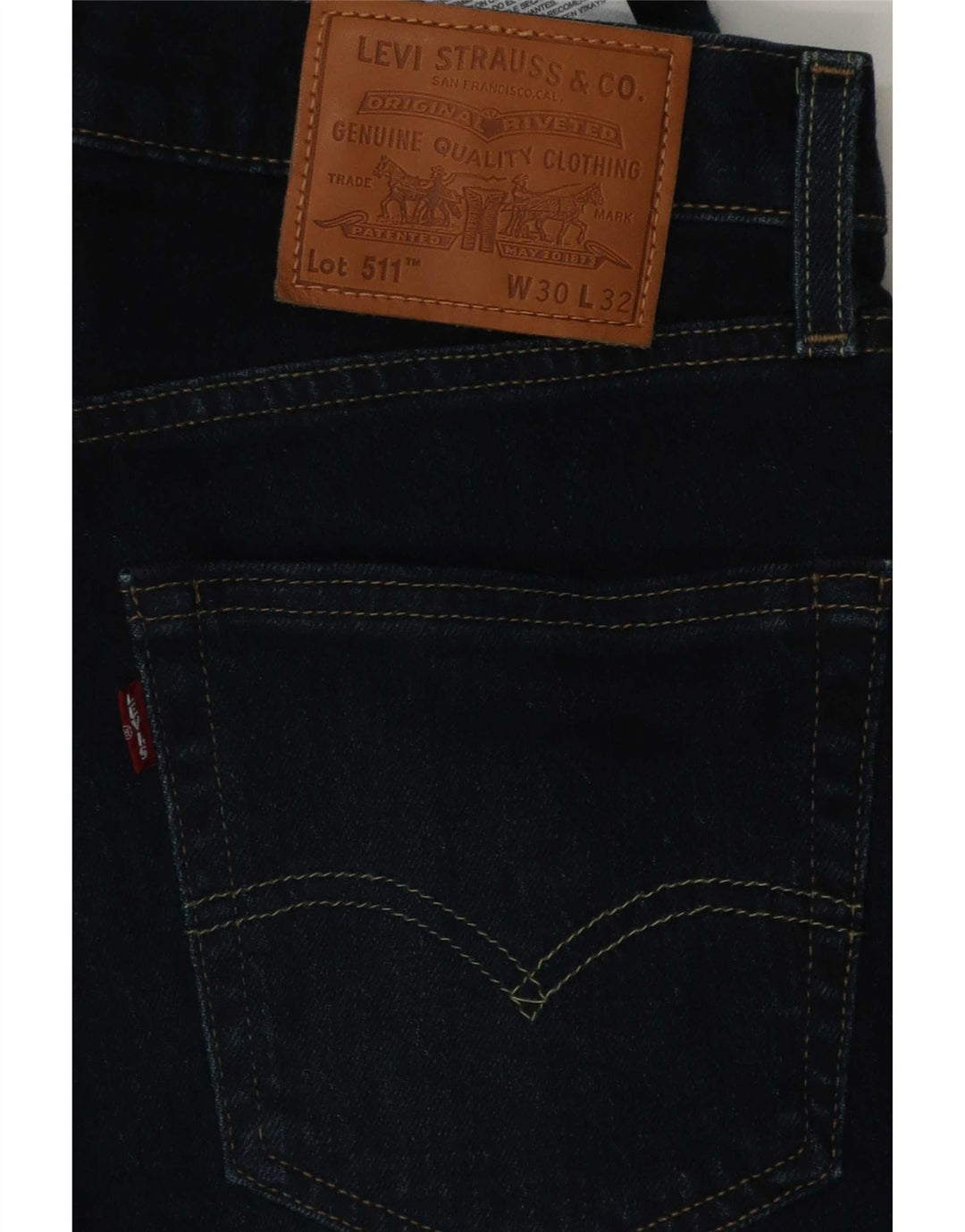 Levi's Masculino 511 Slim Jeans W30 L32 Azul Marinho Algodão