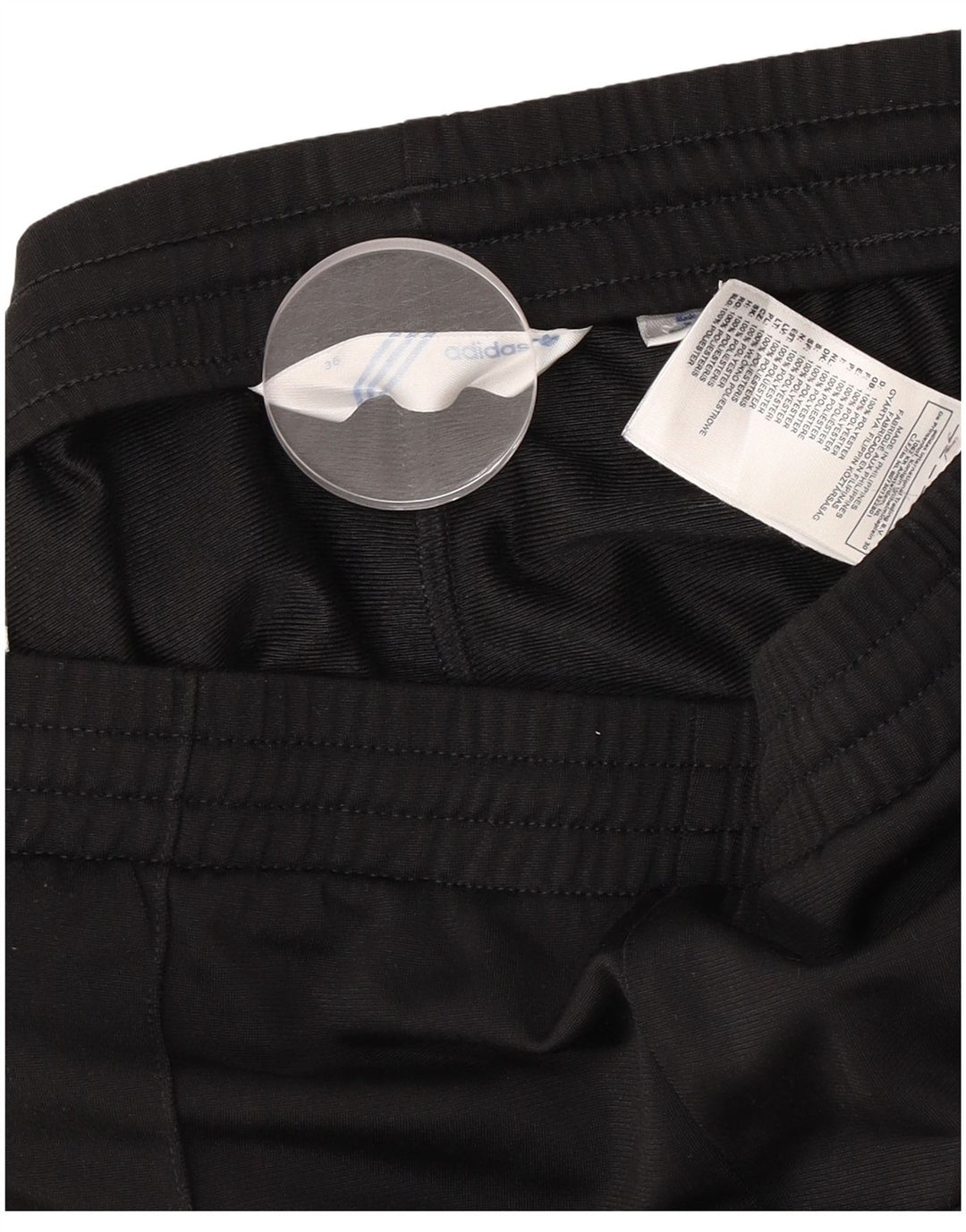 Calça de treino feminina Adidas EU 36 pequena preta poliéster