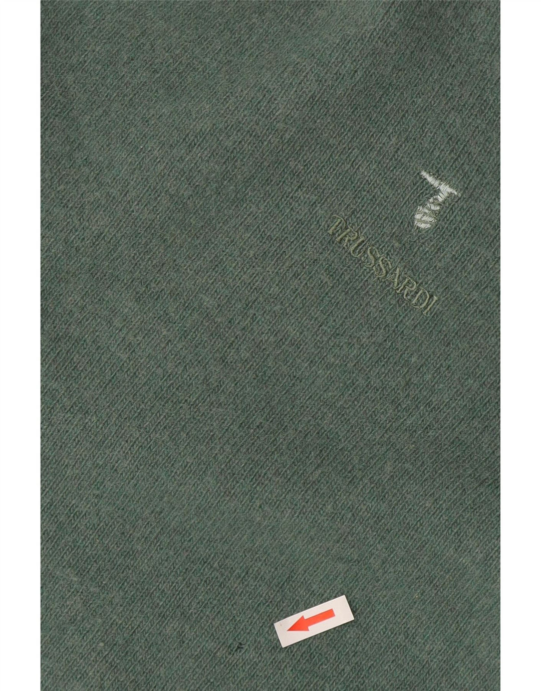 Suéter masculino Trussardi com gola redonda e lã verde médio