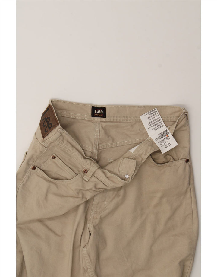 LEE Womens Brooklyn Straight Casual Trousers W33 L30 Beige Cotton Vintage Lee and Second-Hand Lee from Messina Hembry 