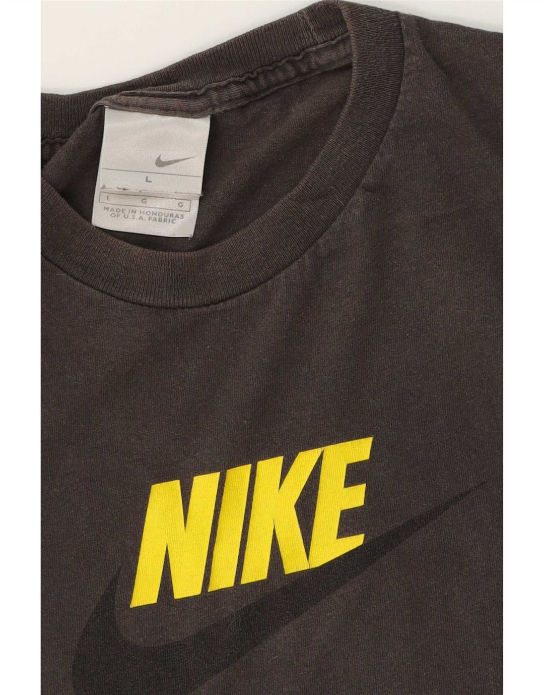 Camiseta gráfica masculina Nike grande algodão cinza