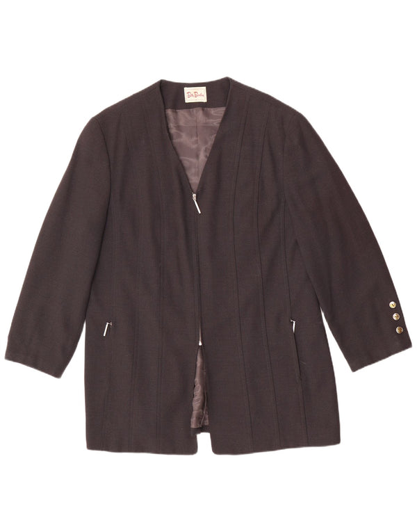 Jaqueta blazer feminina Betty Barclay UK 18 XL cinza viscose