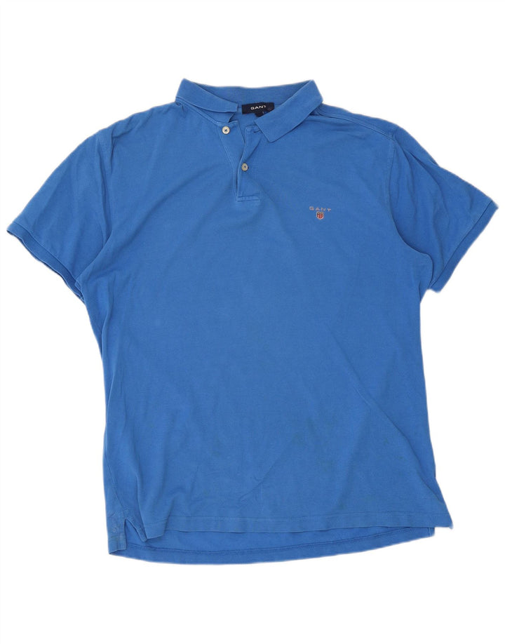 Camisa polo masculina Gant grande algodão azul
