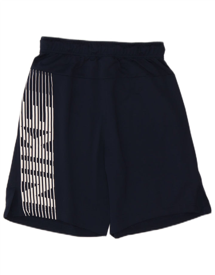 Shorts esportivos gráficos masculinos Nike Dri Fit pequenos poliéster azul marinho