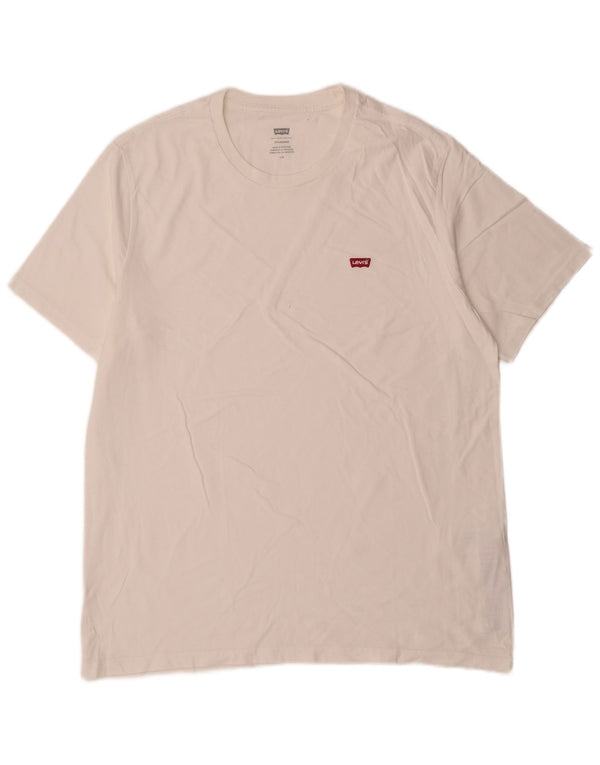 Camiseta masculina padrão Levi's Top grande de algodão branco