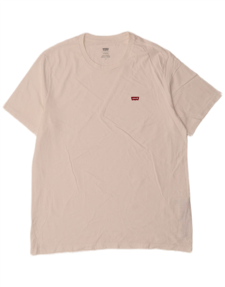 Camiseta masculina padrão Levi's Top grande de algodão branco