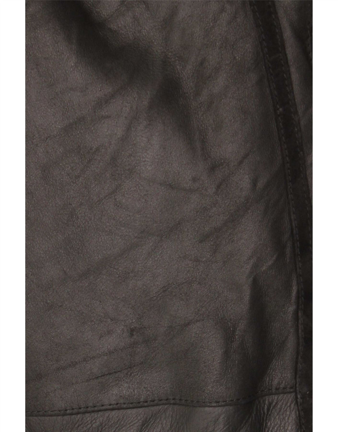 Casaco feminino vintage de shearling UK 12 couro preto médio