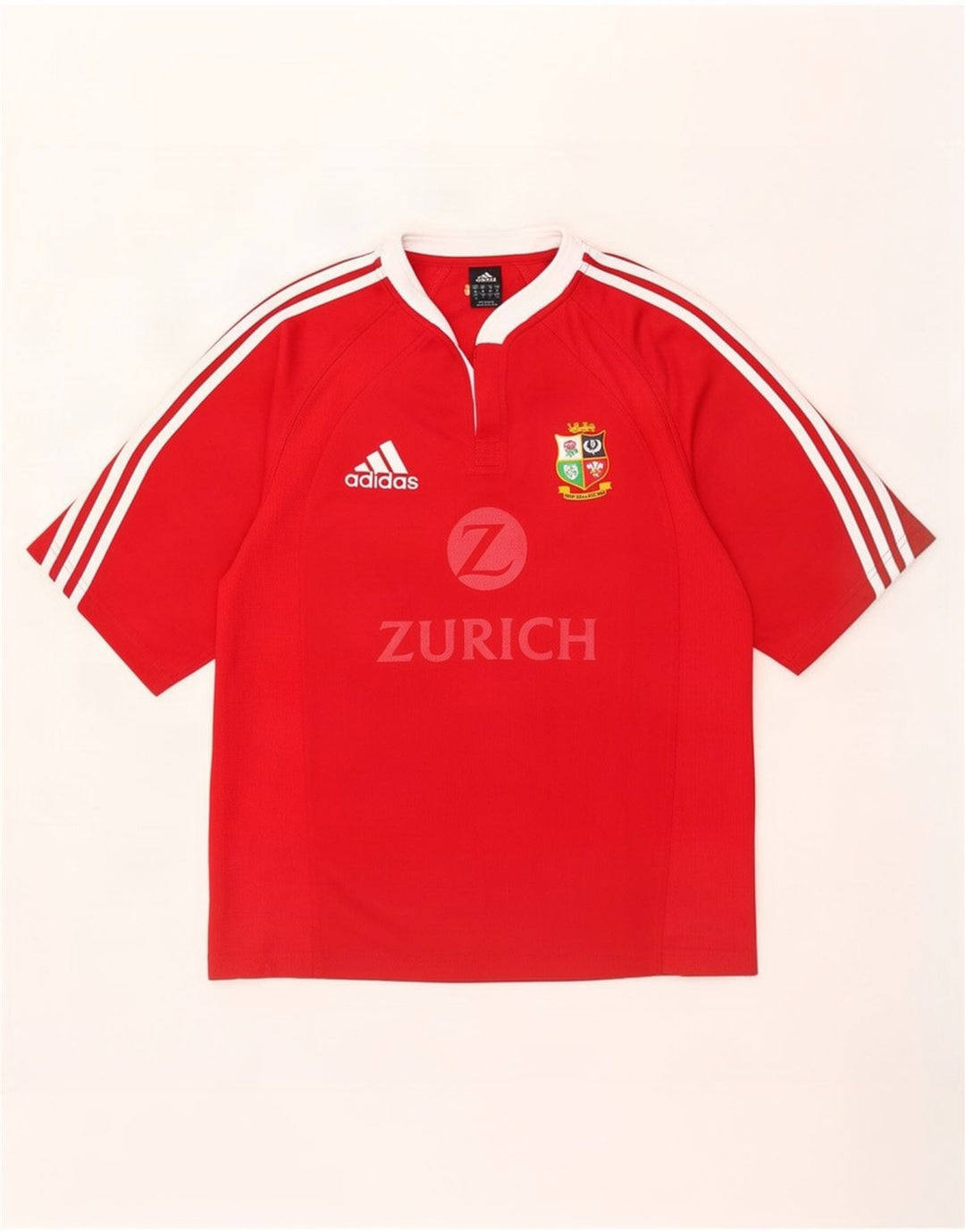 Camiseta Adidas Masculina Zurich Graphic Top Médio Vermelho Colorblock Poliéster