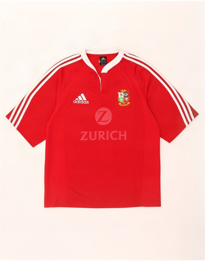 Camiseta Adidas Masculina Zurich Graphic Top Médio Vermelho Colorblock Poliéster