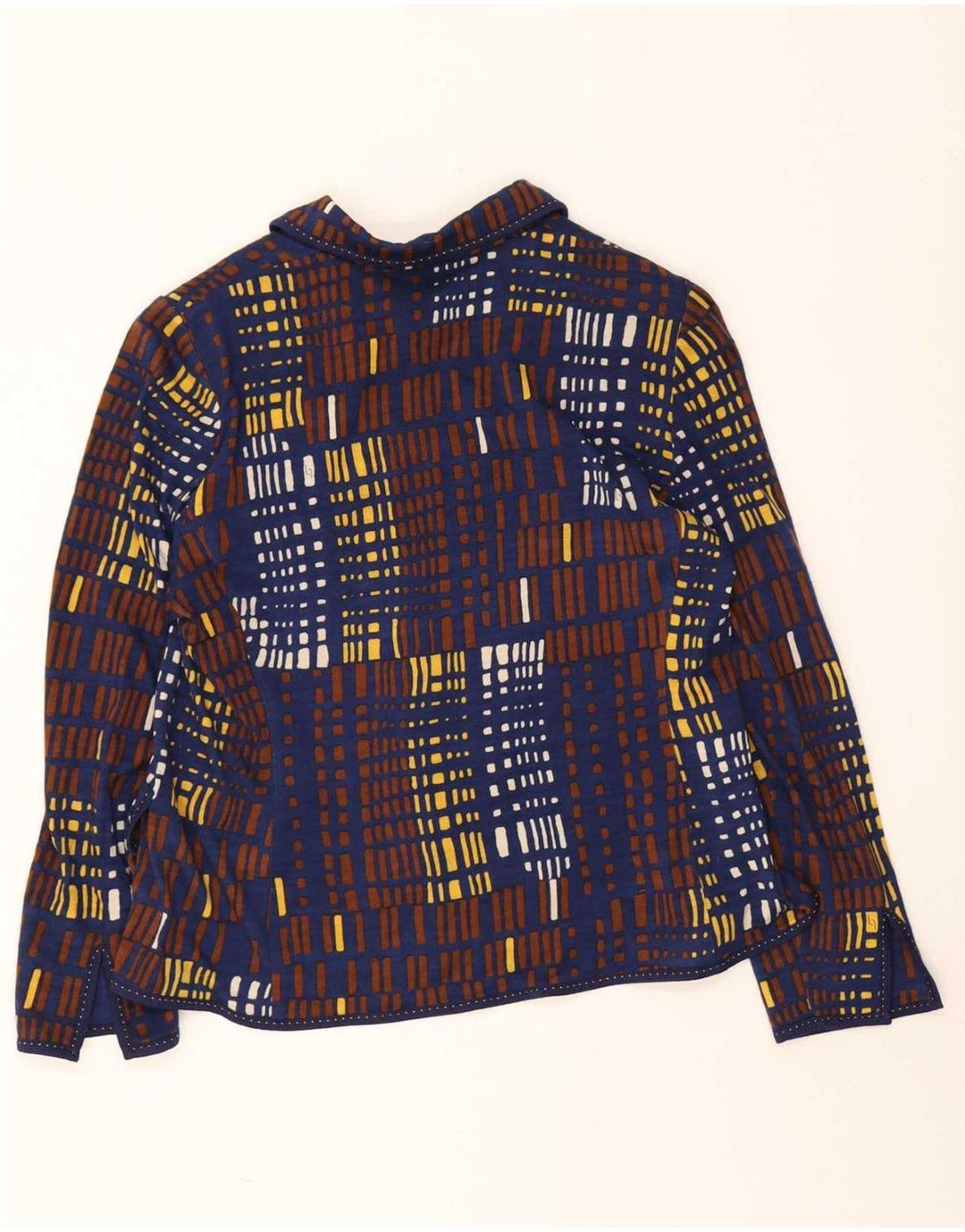 Liola Conjunto feminino de 2 peças IT 50 XL azul marinho lã geométrica