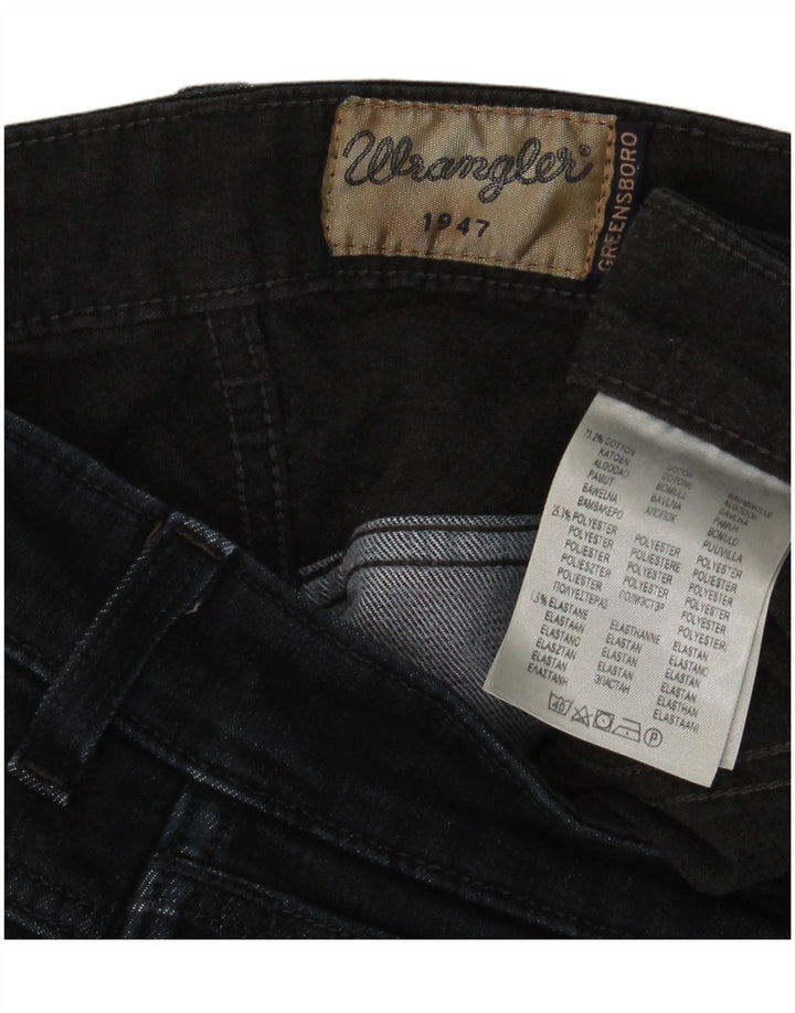 Wrangler Mens Straight Jeans W32 L28 Algodão Preto