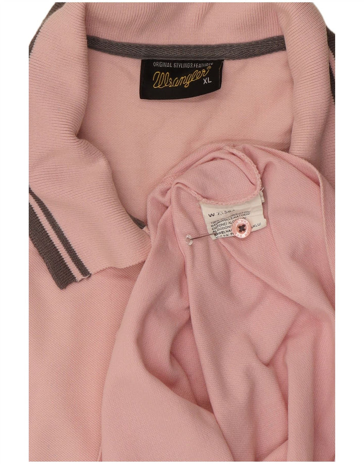 Camisa polo masculina Wrangler XL algodão rosa