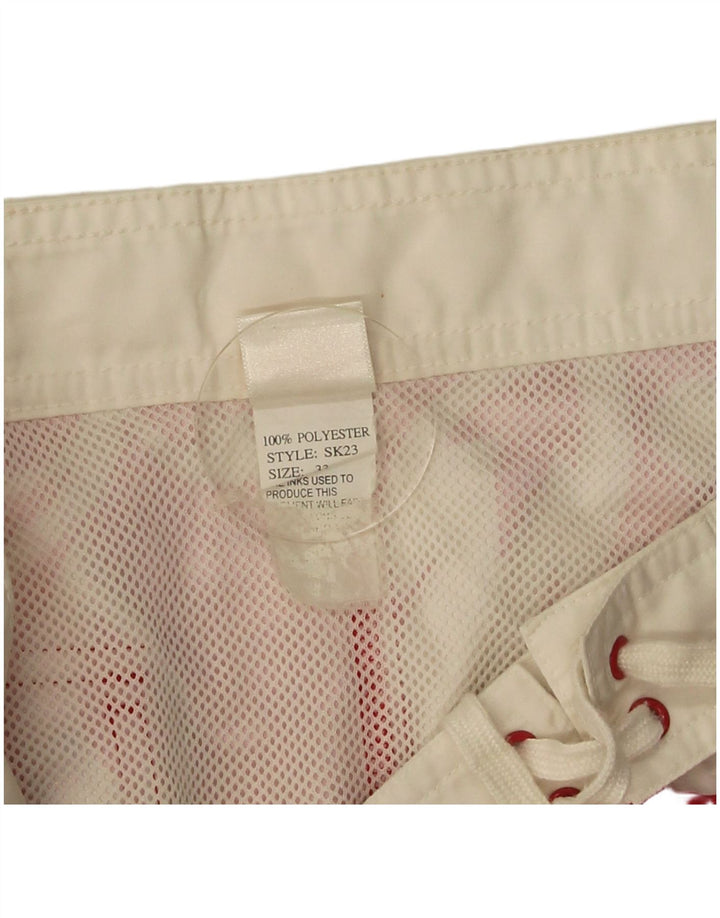 Shorts de natação masculino Sundek poliéster floral vermelho médio