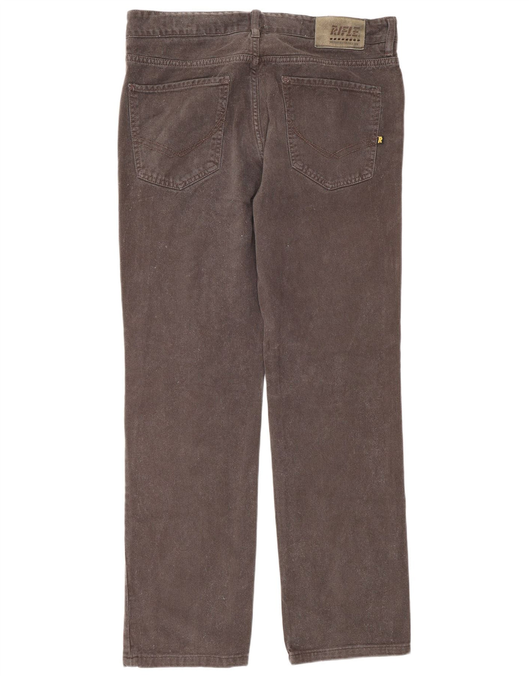 Rifle Mens Straight Jeans W33 L30 Cinza Algodão