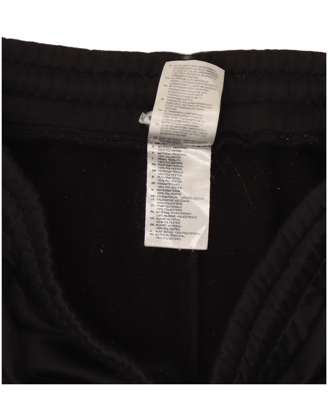 Calça de treino feminina Adidas Joggers UK 12 poliéster preto médio