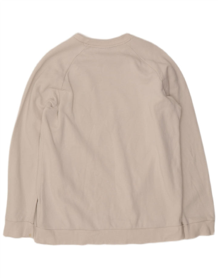 ADIDAS Mens Primegreen Moletom Jumper Grande Algodão Branco