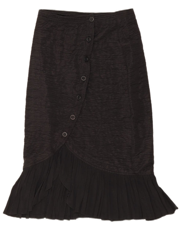 Saia trompete feminina vintage grande W28 viscose preta