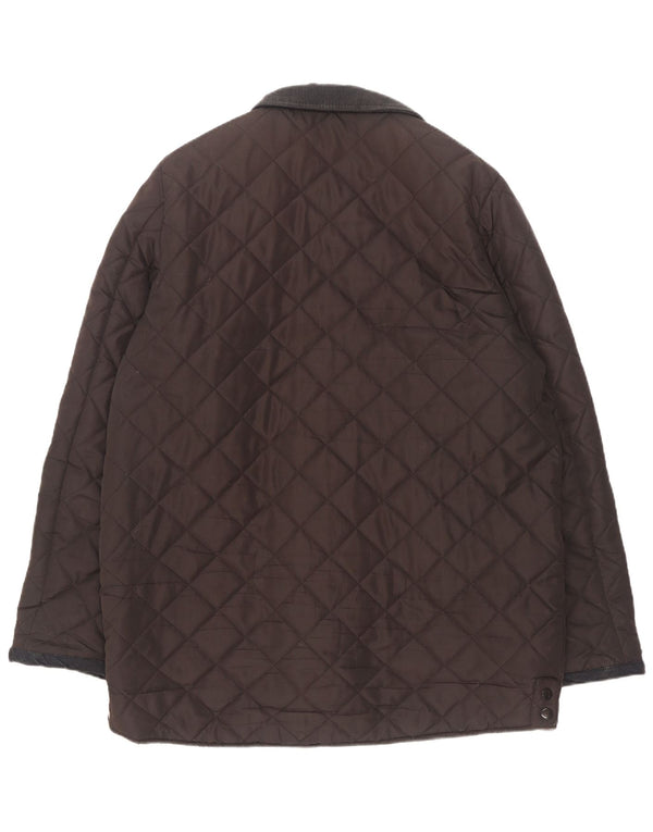 Jaqueta acolchoada masculina Pierre Cardin UK 44 2XL poliéster marrom