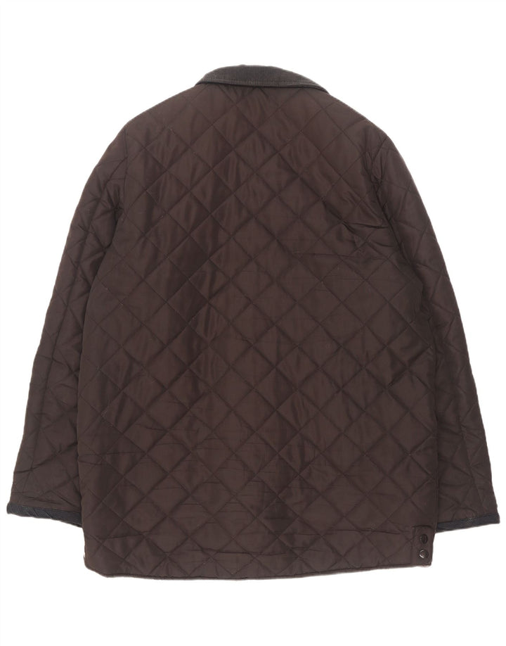 Jaqueta acolchoada masculina Pierre Cardin UK 44 2XL poliéster marrom