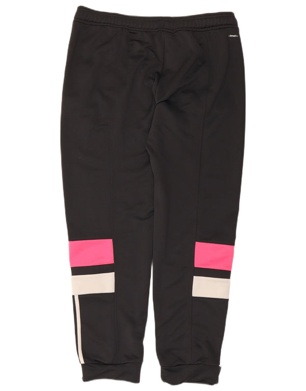 Adidas Womens Climalite Calças de treino Joggers UK 16/18 Grande Preto