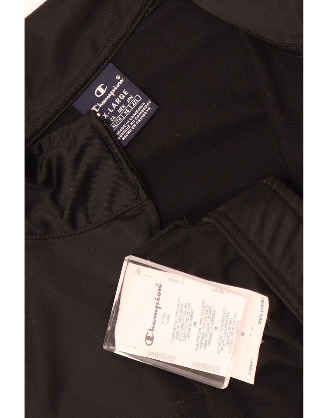 Jaqueta masculina Champion Graphic Tracksuit XL preto colorblock poliéster