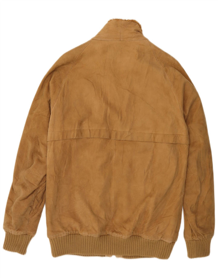 Jaqueta masculina VINTAGE Shearling UK 38 marrom médio